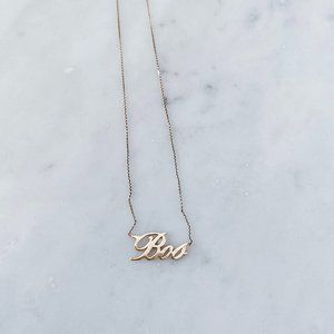 House of Waris Limited Edition Dainty Gold 'Boo' Necklace